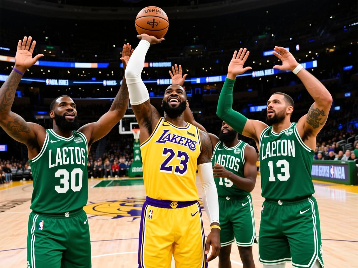 NBA常规赛完胜绿军,湖人队逆袭暂居西部榜首 第1张