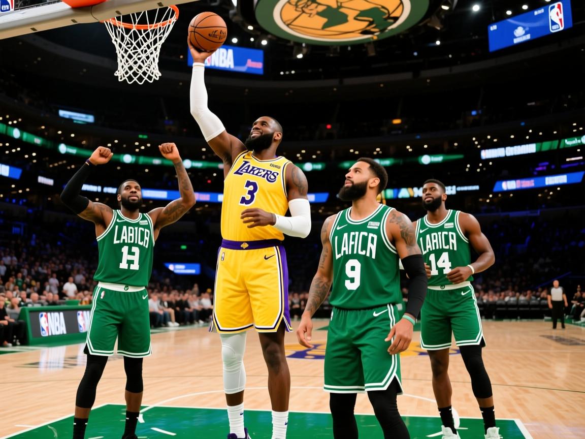 NBA常规赛完胜绿军,湖人队逆袭暂居西部榜首 第2张